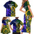 Custom South Africa And Scotland Rugby Family Matching Short Sleeve Bodycon Dress and Hawaiian Shirt Springboks Thistle Together - Wonder Print Shop