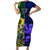 Custom South Africa And Scotland Rugby Family Matching Short Sleeve Bodycon Dress and Hawaiian Shirt Springboks Thistle Together - Wonder Print Shop