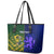 Custom South Africa And Scotland Rugby Leather Tote Bag Springboks Thistle Together