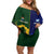 Custom South Africa And Scotland Rugby Off Shoulder Short Dress Springboks Thistle Together - Wonder Print Shop