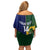 Custom South Africa And Scotland Rugby Off Shoulder Short Dress Springboks Thistle Together - Wonder Print Shop