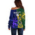 Custom South Africa And Scotland Rugby Off Shoulder Sweater Springboks Thistle Together - Wonder Print Shop