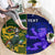 Custom South Africa And Scotland Rugby Round Carpet Springboks Thistle Together