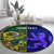 Custom South Africa And Scotland Rugby Round Carpet Springboks Thistle Together