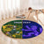 Custom South Africa And Scotland Rugby Round Carpet Springboks Thistle Together