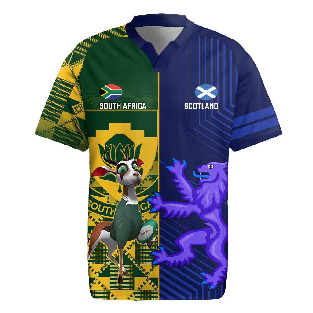 Custom South Africa And Scotland Rugby Rugby Jersey Springboks Thistle Together