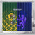 Custom South Africa And Scotland Rugby Shower Curtain Springboks Thistle Together