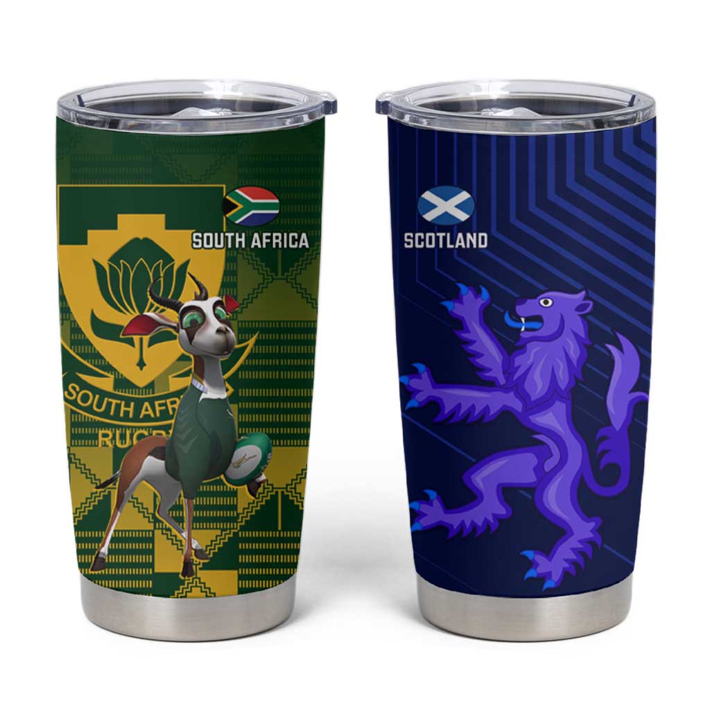 South Africa And Scotland Rugby Tumbler Cup Springboks Thistle Together