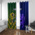 Custom South Africa And Scotland Rugby Window Curtain Springboks Thistle Together