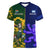 Custom South Africa And Scotland Rugby Women V-Neck T-Shirt Springboks Thistle Together