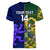 Custom South Africa And Scotland Rugby Women V-Neck T-Shirt Springboks Thistle Together