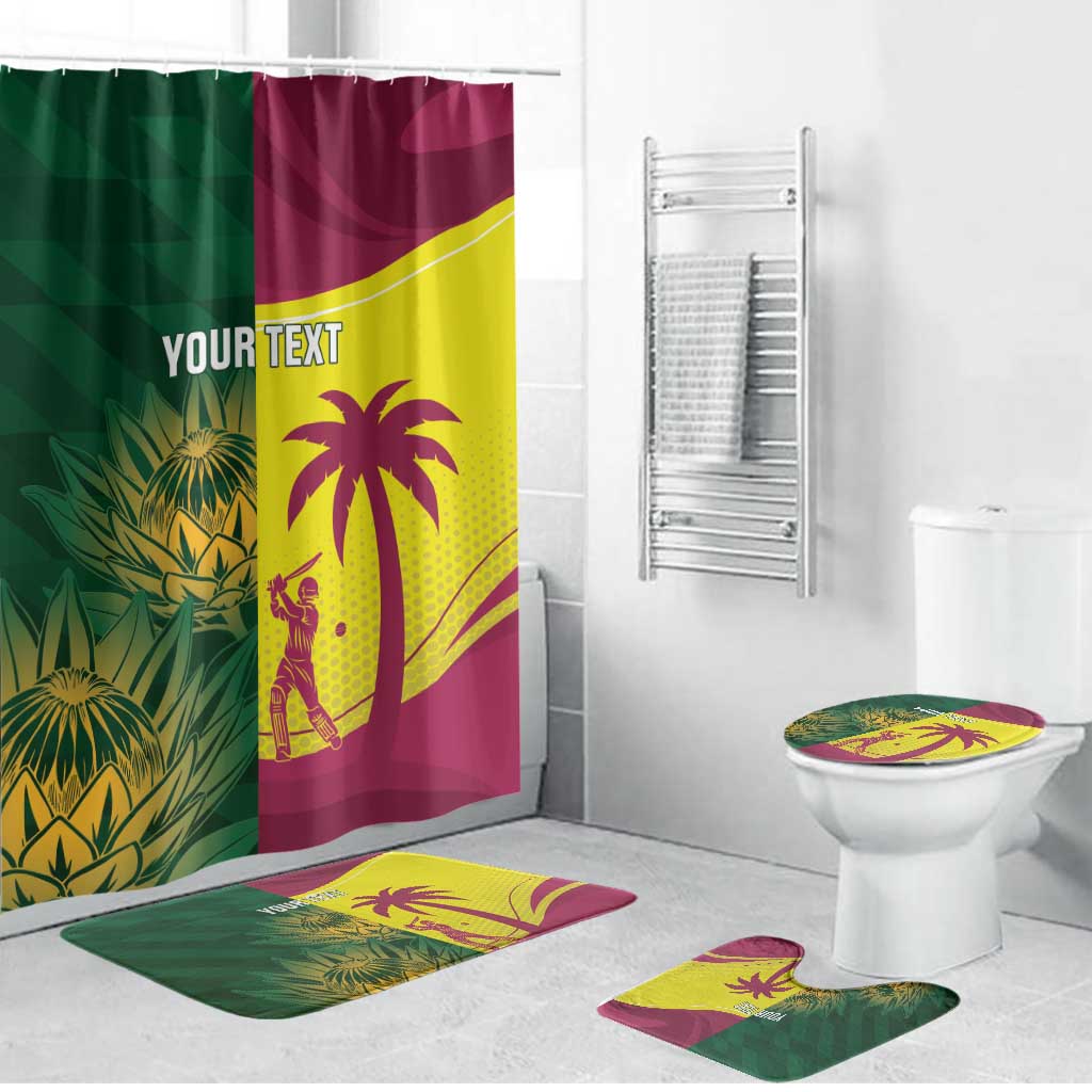 South Africa West Indies Cricket Custom Bathroom Set Proteas Windies Together - Wonder Print Shop