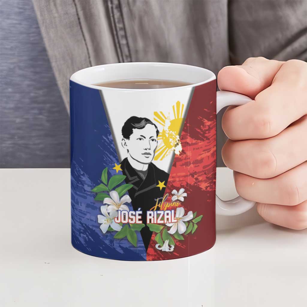 Philippines Rizal Day Ceramic Mug Filipino Sampaguita Grunge Style - Wonder Print Shop