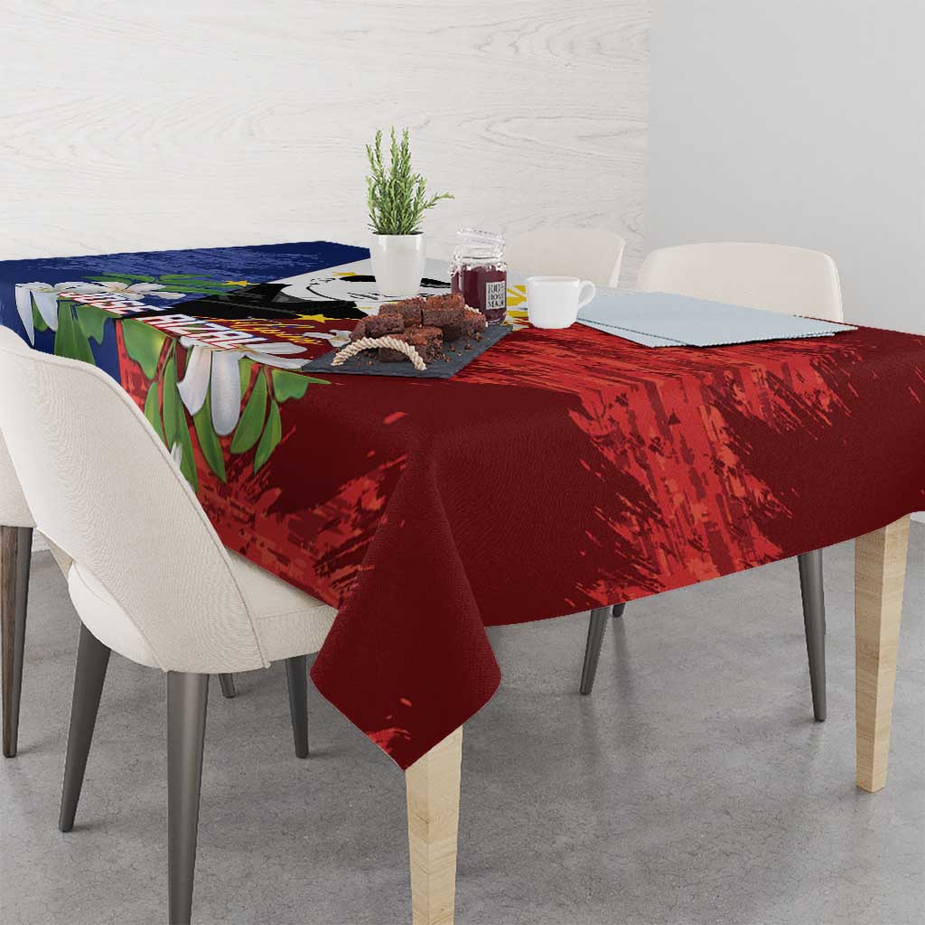 Philippines Rizal Day Tablecloth Filipino Sampaguita Grunge Style - Wonder Print Shop
