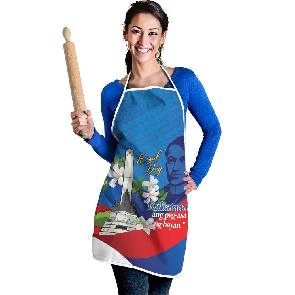 Philippines Rizal Day Apron Filipino Motto Stella Polynesian Pattern - Wonder Print Shop
