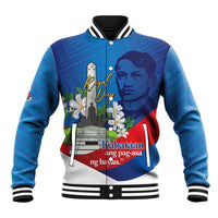 Philippines Rizal Day Baseball Jacket Filipino Motto Stella Polynesian Pattern - Wonder Print Shop