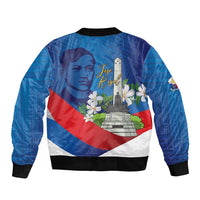 Philippines Rizal Day Bomber Jacket Filipino Motto Stella Polynesian Pattern - Wonder Print Shop