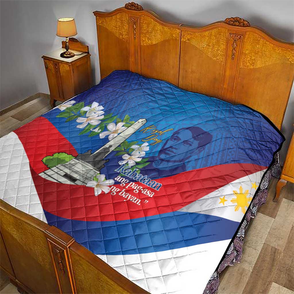 Philippines Rizal Day Quilt Filipino Motto Stella Polynesian Pattern - Wonder Print Shop