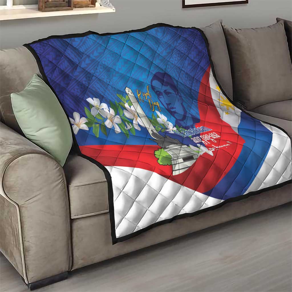 Philippines Rizal Day Quilt Filipino Motto Stella Polynesian Pattern - Wonder Print Shop