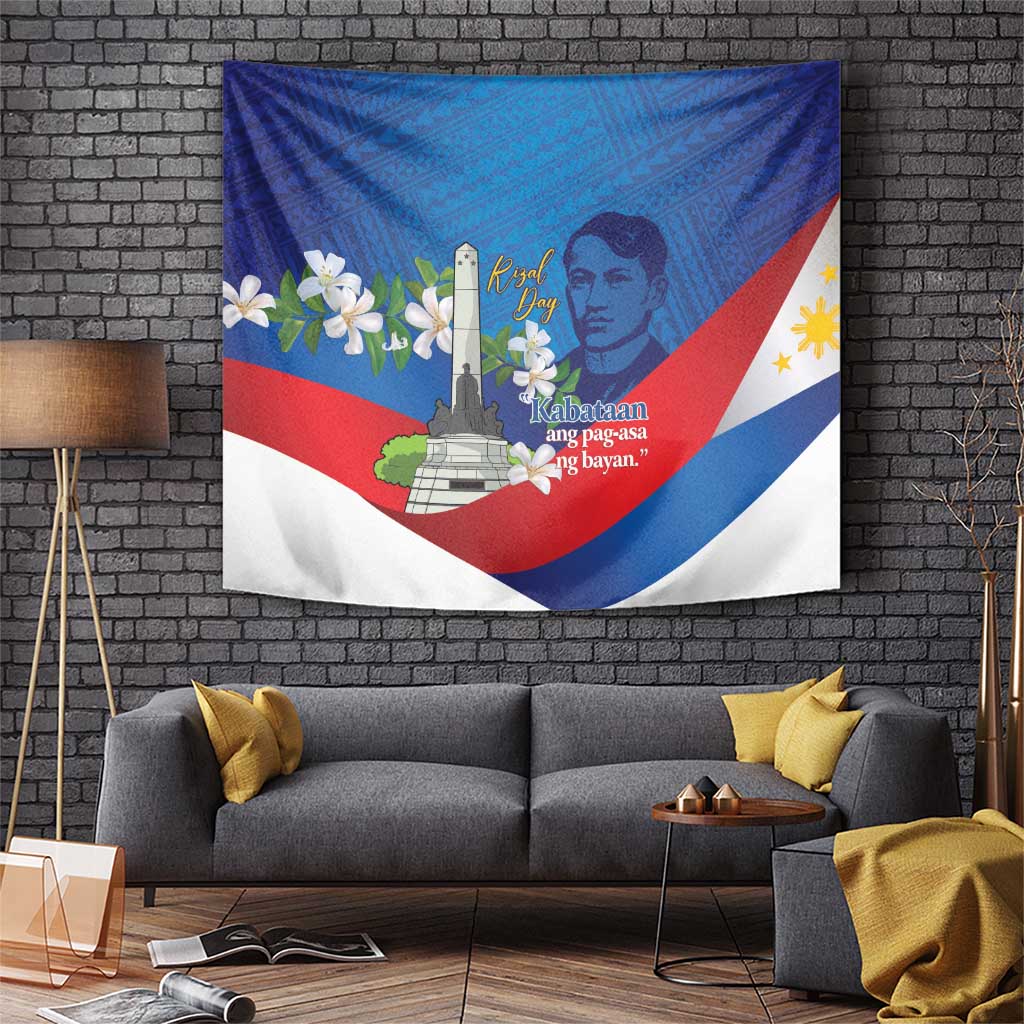 Philippines Rizal Day Tapestry Filipino Motto Stella Polynesian Pattern - Wonder Print Shop