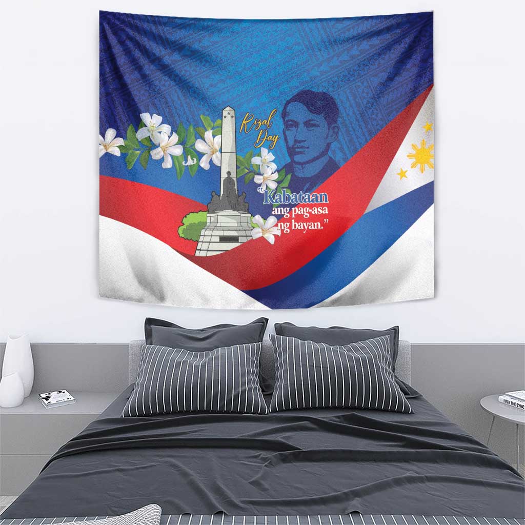 Philippines Rizal Day Tapestry Filipino Motto Stella Polynesian Pattern - Wonder Print Shop