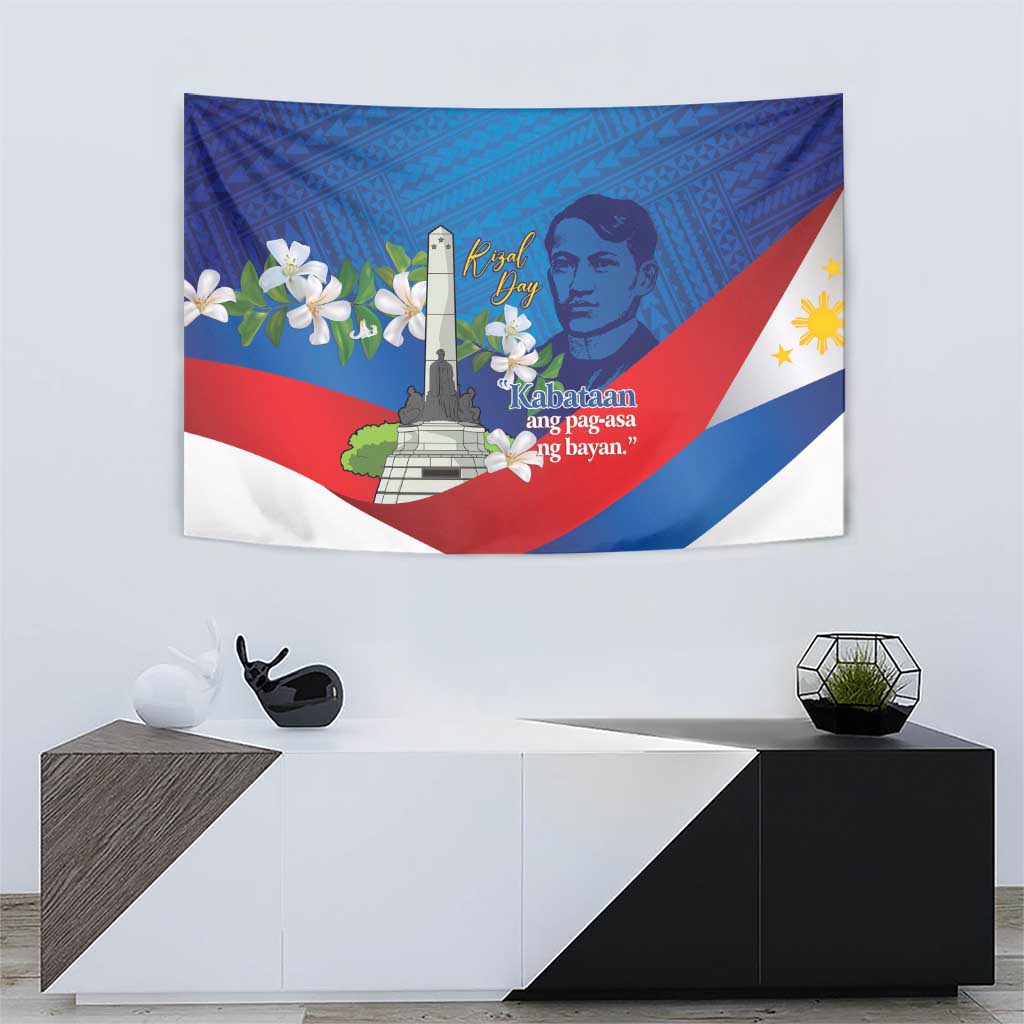 Philippines Rizal Day Tapestry Filipino Motto Stella Polynesian Pattern - Wonder Print Shop