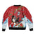 Switzerland Christmas Bomber Jacket Greater Swiss Mountain Dog Santa - Merry Xmas - Wonder Print Shop