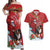 Switzerland Christmas Couples Matching Off Shoulder Maxi Dress and Hawaiian Shirt Greater Swiss Mountain Dog Santa - Merry Xmas - Wonder Print Shop