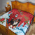 Switzerland Christmas Quilt Greater Swiss Mountain Dog Santa - Merry Xmas