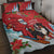 Switzerland Christmas Quilt Bed Set Greater Swiss Mountain Dog Santa - Merry Xmas