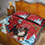 Switzerland Christmas Quilt Bed Set Greater Swiss Mountain Dog Santa - Merry Xmas