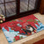 Switzerland Christmas Rubber Doormat Greater Swiss Mountain Dog Santa - Merry Xmas