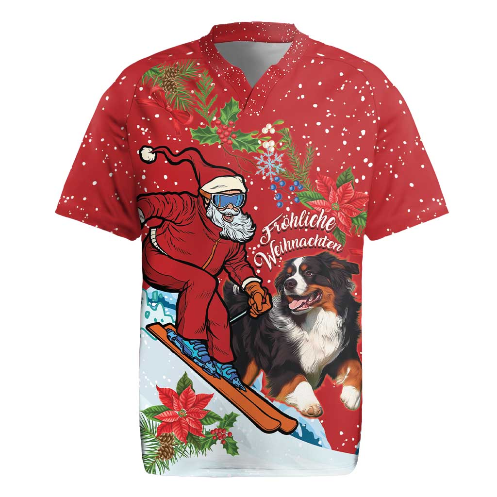 Switzerland Christmas Rugby Jersey Greater Swiss Mountain Dog Santa - Merry Xmas