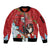 Switzerland Christmas Sleeve Zip Bomber Jacket Greater Swiss Mountain Dog Santa - Merry Xmas