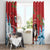 Switzerland Christmas Window Curtain Greater Swiss Mountain Dog Santa - Merry Xmas