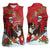 Switzerland Christmas Women Sleeveless Polo Shirt Greater Swiss Mountain Dog Santa - Merry Xmas