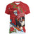 Switzerland Christmas Women V-Neck T-Shirt Greater Swiss Mountain Dog Santa - Merry Xmas