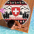 Switzerland Christmas Beach Blanket Merry Swissmas - Coat Of Arms Style - Wonder Print Shop