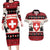 Switzerland Christmas Couples Matching Long Sleeve Bodycon Dress and Hawaiian Shirt Merry Swissmas - Coat Of Arms Style - Wonder Print Shop