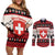 Switzerland Christmas Couples Matching Off Shoulder Short Dress and Long Sleeve Button Shirt Merry Swissmas - Coat Of Arms Style - Wonder Print Shop