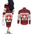 Switzerland Christmas Couples Matching Off The Shoulder Long Sleeve Dress and Long Sleeve Button Shirt Merry Swissmas - Coat Of Arms Style