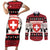 Switzerland Christmas Couples Matching Short Sleeve Bodycon Dress and Long Sleeve Button Shirt Merry Swissmas - Coat Of Arms Style - Wonder Print Shop