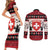 Switzerland Christmas Couples Matching Short Sleeve Bodycon Dress and Long Sleeve Button Shirt Merry Swissmas - Coat Of Arms Style - Wonder Print Shop