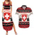 Switzerland Christmas Couples Matching Summer Maxi Dress and Hawaiian Shirt Merry Swissmas - Coat Of Arms Style - Wonder Print Shop