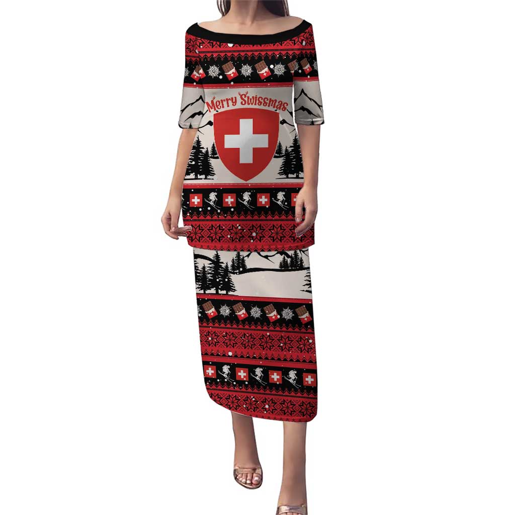 Switzerland Christmas Puletasi Merry Swissmas - Coat Of Arms Style