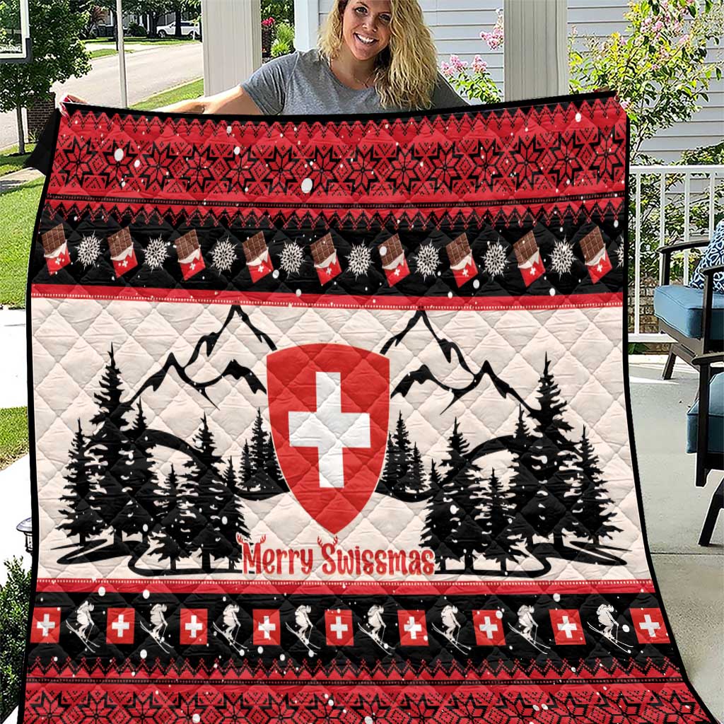 Switzerland Christmas Quilt Merry Swissmas - Coat Of Arms Style