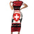 Switzerland Christmas Short Sleeve Bodycon Dress Merry Swissmas - Coat Of Arms Style