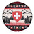 Switzerland Christmas Spare Tire Cover Merry Swissmas - Coat Of Arms Style - Wonder Print Shop