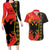 Albania Independence Day Couples Matching Long Sleeve Bodycon Dress and Hawaiian Shirt Albanian Proud - Flag Color - Wonder Print Shop