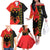 Albania Independence Day Family Matching Off The Shoulder Long Sleeve Dress and Hawaiian Shirt Albanian Proud - Flag Color - Wonder Print Shop